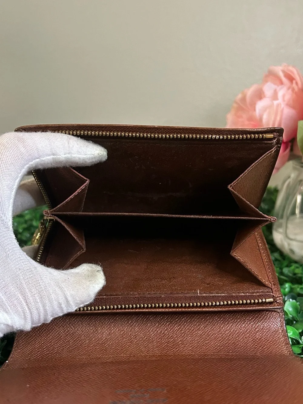 Louis Vuitton Monogram Vintage Portefeuille Trésor Bifold or Wallet on Chain